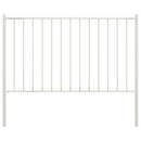 vidaXL fehér porszórt acél kerítéspanel oszlopokkal 1,81 x 1 m