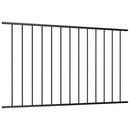 vidaXL fekete porszórt acél kerítéspanel 1,63 x 1 m