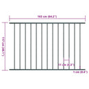 vidaXL antracit színű porszórt acél kerítéspanel 1,63 x 1,25 m