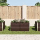 vidaXL barna kerti magaságyás horganyzott acélból 160 x 80 x 77 cm