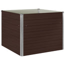vidaXL barna kerti magaságyás horganyzott acélból 100 x 100 x 77 cm