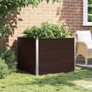 vidaXL barna kerti magaságyás horganyzott acélból 100 x 100 x 77 cm
