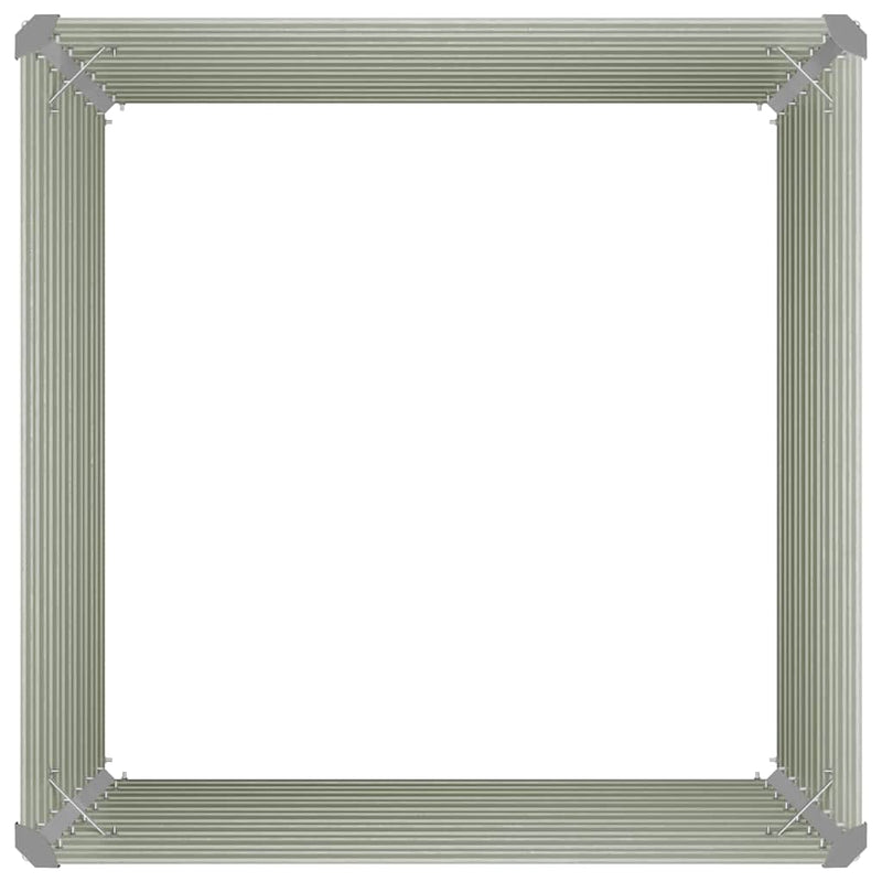 vidaXL barna kerti magaságyás horganyzott acélból 100 x 100 x 77 cm