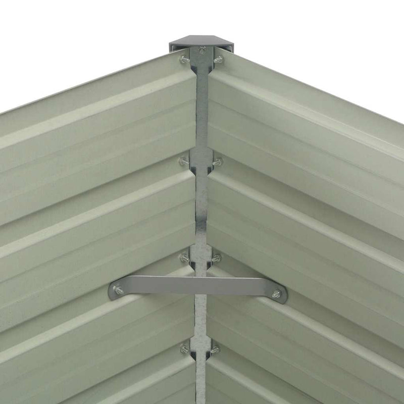 vidaXL barna kerti magaságyás horganyzott acélból 100 x 100 x 77 cm