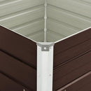 vidaXL barna kerti magaságyás horganyzott acélból 100 x 100 x 77 cm