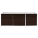 vidaXL barna horganyzott acél kerti magaságyás 240 x 80 x 77 cm