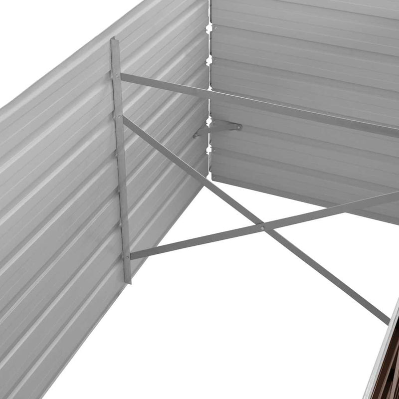vidaXL barna horganyzott acél kerti magaságyás 240 x 80 x 77 cm