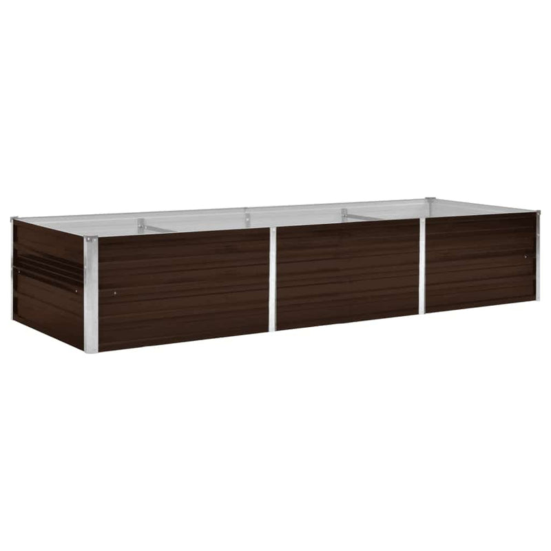 vidaXL barna horganyzott acél kerti magaságyás 240 x 80 x 45 cm