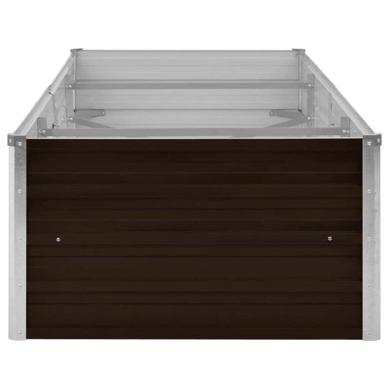 vidaXL barna horganyzott acél kerti magaságyás 240 x 80 x 45 cm