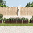 vidaXL barna horganyzott acél kerti magaságyás 320 x 80 x 45 cm