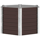 vidaXL barna horganyzott acél kerti magaságyás 129 x 129 x 77 cm