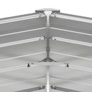 vidaXL barna horganyzott acél kerti magaságyás 129 x 129 x 77 cm