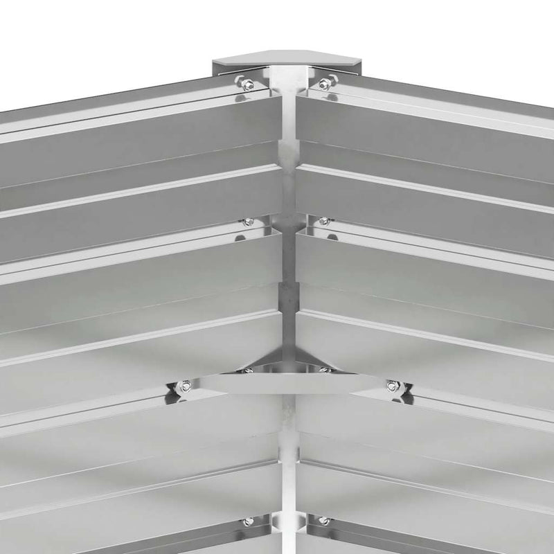 vidaXL barna horganyzott acél kerti magaságyás 129 x 129 x 77 cm