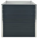 vidaXL antracitszürke horganyzott acél kerti magaságyás 160x80x77 cm