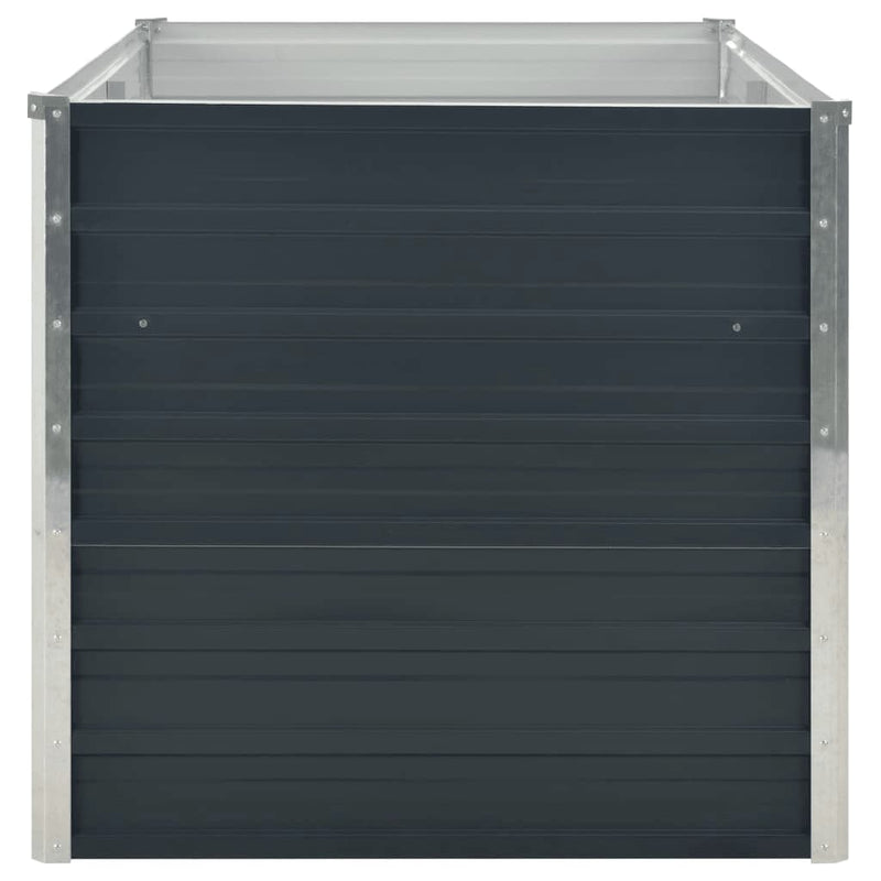 vidaXL antracitszürke horganyzott acél kerti magaságyás 160x80x77 cm