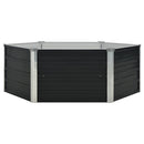 vidaXL antracitszürke horganyzott acél kerti magaságyás 129x129x45 cm