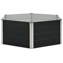 vidaXL antracitszürke horganyzott acél kerti magaságyás 129x129x45 cm