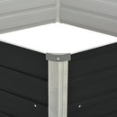 vidaXL antracitszürke horganyzott acél kerti magaságyás 129x129x45 cm