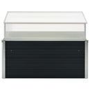 vidaXL antracitszürke horganyzott acél melegház 100 x 100 x 77 cm