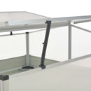 vidaXL antracitszürke horganyzott acél melegház 100 x 100 x 77 cm