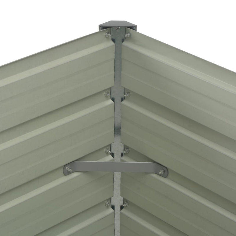 vidaXL antracitszürke horganyzott acél kerti magaságyás 100x100x77 cm