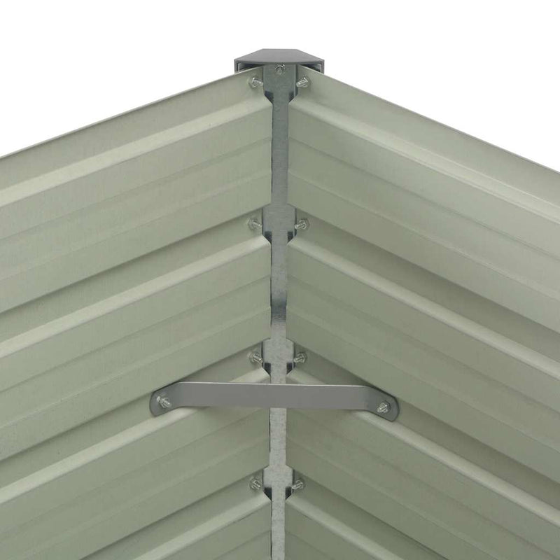 vidaXL antracitszürke horganyzott acél kerti magaságyás 100x100x77 cm