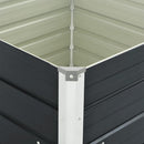 vidaXL antracitszürke horganyzott acél kerti magaságyás 100x100x77 cm