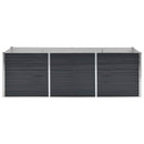 vidaXL antracitszürke horganyzott acél kerti magaságyás 240x80x77 cm