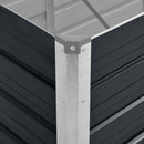 vidaXL antracitszürke horganyzott acél kerti magaságyás 240x80x77 cm