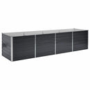 vidaXL antracitszürke horganyzott acél kerti magaságyás 320x80x77 cm