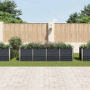 vidaXL antracitszürke horganyzott acél kerti magaságyás 320x80x77 cm