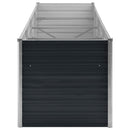 vidaXL antracitszürke horganyzott acél kerti magaságyás 320x80x77 cm