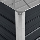 vidaXL antracitszürke horganyzott acél kerti magaságyás 320x80x77 cm