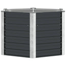 vidaXL antracitszürke horganyzott acél kerti magaságyás 129x129x77 cm