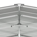 vidaXL antracitszürke horganyzott acél kerti magaságyás 129x129x77 cm