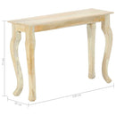 vidaXL tömör mangófa konzolasztal 110 x 35 x 77 cm