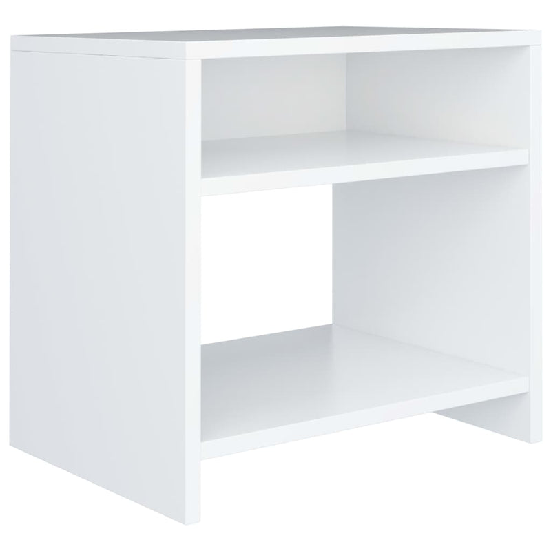 vidaXL 2 db fehér szerelt fa éjjeliszekrény 40 x 30 x 40 cm