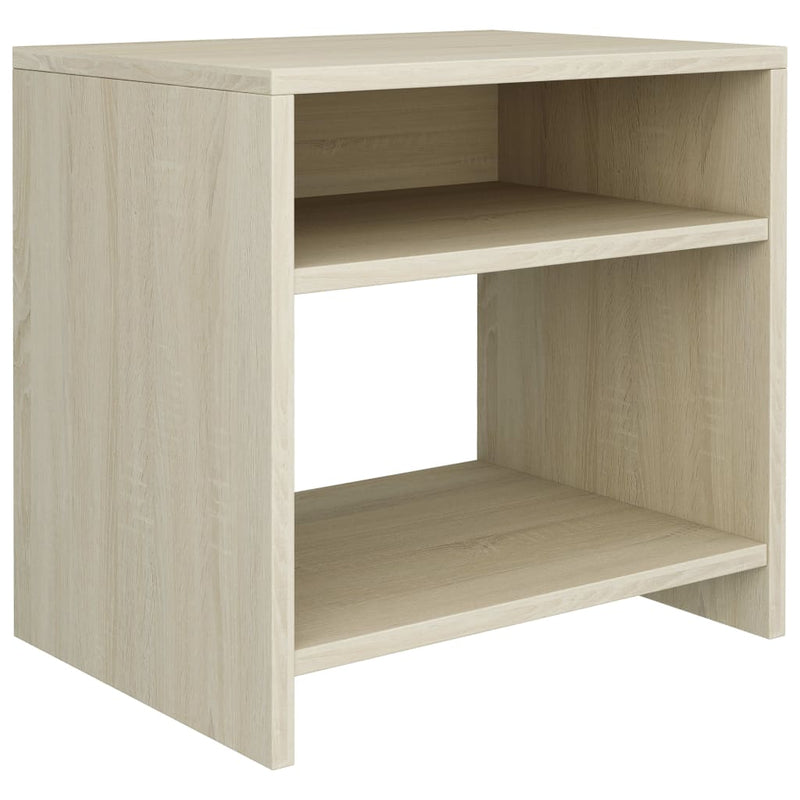 vidaXL 2 db sonoma tölgy színű szerelt fa éjjeliszekrény 40x30x40 cm