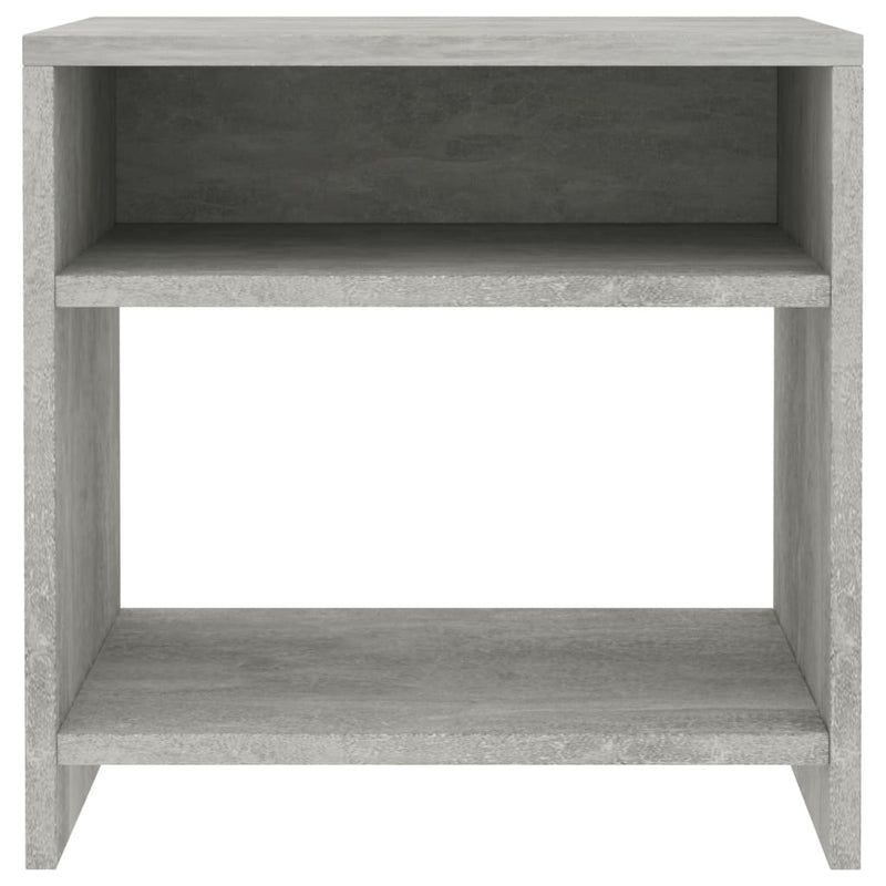 vidaXL 2 db betonszürke szerelt fa éjjeliszekrény 40 x 30 x 40 cm