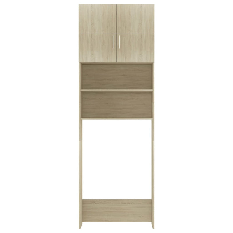 vidaXL sonoma tölgy színű szerelt fa mosógépszekrény 64x25,5x190 cm