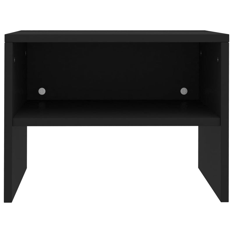vidaXL 2 db fekete szerelt fa éjjeliszekrény 40 x 30 x 30 cm