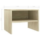 vidaXL 2 db sonoma tölgy színű szerelt fa éjjeliszekrény 40x30x30 cm
