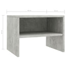 vidaXL 2 db betonszürke szerelt fa éjjeliszekrény 40 x 30 x 30 cm