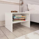 vidaXL 2 db magasfényű fehér szerelt fa éjjeliszekrény 40 x 30 x 30 cm
