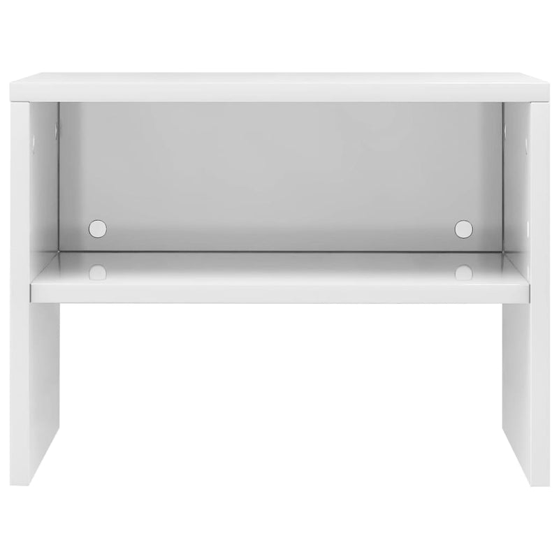 vidaXL 2 db magasfényű fehér szerelt fa éjjeliszekrény 40 x 30 x 30 cm