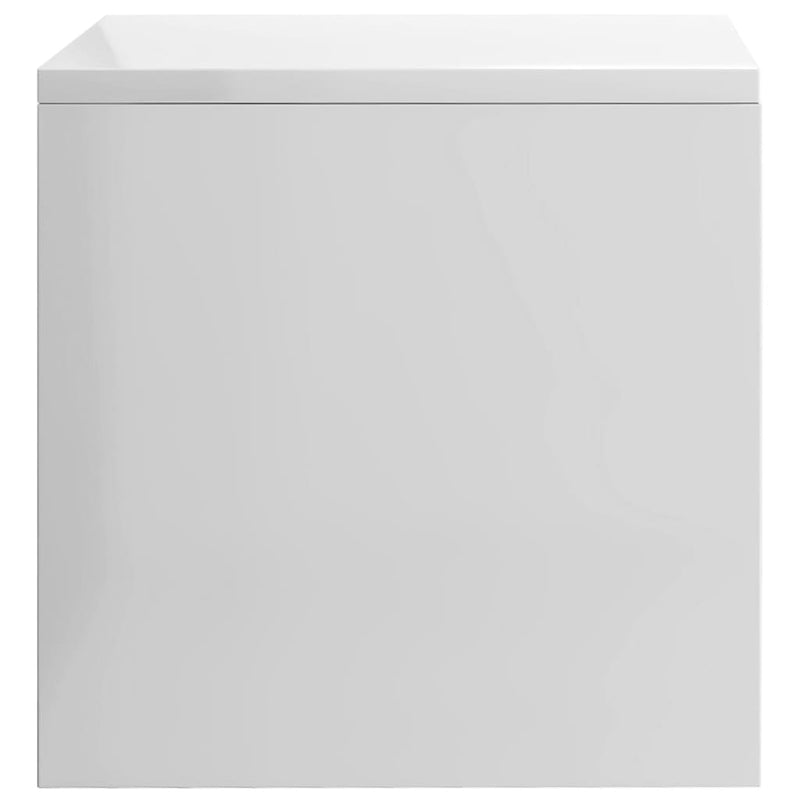 vidaXL 2 db magasfényű fehér szerelt fa éjjeliszekrény 40 x 30 x 30 cm