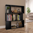 vidaXL fekete szerelt fa könyvszekrény/térelválasztó 80 x 24 x 96 cm
