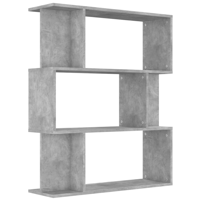 vidaXL betonszürke szerelt fa könyvszekrény/térelválasztó 80x24x96 cm