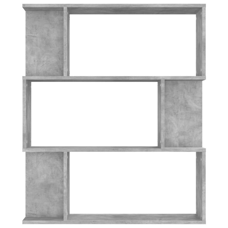 vidaXL betonszürke szerelt fa könyvszekrény/térelválasztó 80x24x96 cm