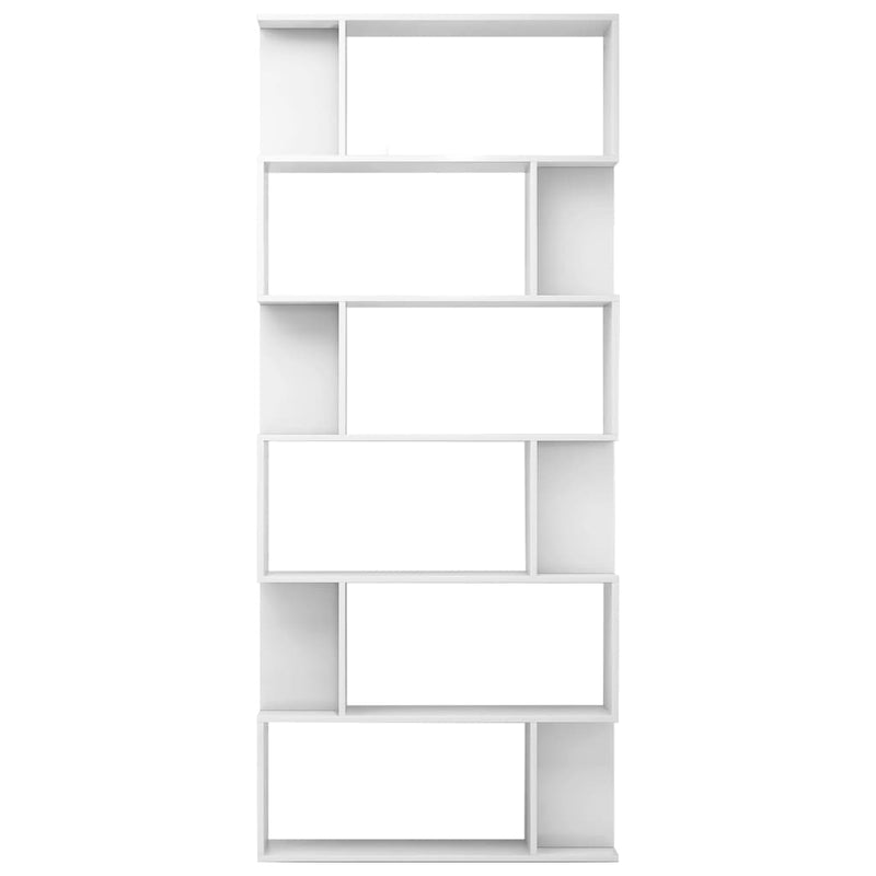 vidaXL magasfényű fehér könyvszekrény/térelválasztó 80 x 24 x 192 cm
